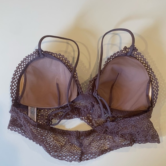 Victoria’s Secret Purple Lace Bralette Wire Free Removable Pads Women’s Small - Picture 3 of 5